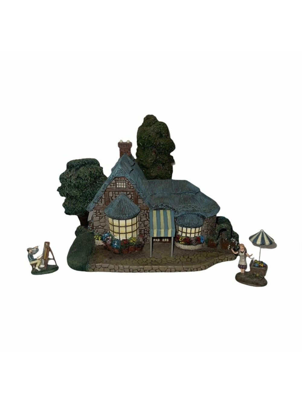 Vintage 1999 Hawthorne Village Thomas Kinkade's Lamplight Falbrooke Florist
